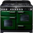 Falcon Classic Deluxe 90cm Dual Fuel Cooker - Olive and Brass
