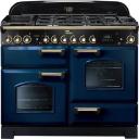 Falcon Classic Deluxe 90cm Dual Fuel Cooker - Olive and Brass