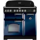 Falcon Classic Deluxe 90cm Dual Fuel Cooker - Olive and Brass