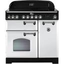 Falcon Classic Deluxe 90cm Dual Fuel Cooker - Olive and Brass