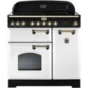 Falcon Classic Deluxe 90cm Dual Fuel Cooker - Olive and Brass