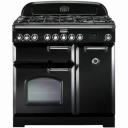 Falcon Classic Deluxe 90cm Dual Fuel Cooker - Olive and Brass