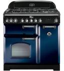 Falcon Classic Deluxe 90cm Dual Fuel Cooker - Olive and Brass