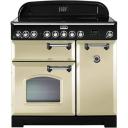 Falcon Classic Deluxe 90cm Dual Fuel Cooker - Olive and Brass