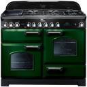 Falcon Classic Deluxe 90cm Dual Fuel Cooker - Racing Green and Chrome