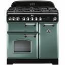 Falcon Classic Deluxe 90cm Dual Fuel Cooker - Racing Green and Chrome