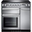 Falcon Classic Deluxe 90cm Dual Fuel Cooker - Racing Green and Chrome