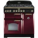 Falcon Classic Deluxe 90cm Dual Fuel Cooker - Racing Green and Chrome