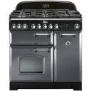 Falcon Classic Deluxe Olive Green and Brass Dual Fuel Cooker 110cm