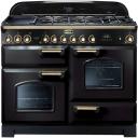 Falcon Classic Deluxe Olive Green and Brass Dual Fuel Cooker 110cm