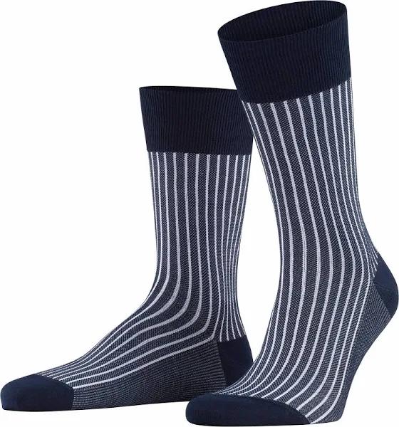 Falke Blue Oxford Stripe Socks