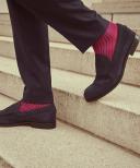 Falke Blue Oxford Stripe Socks