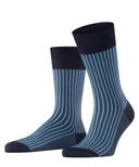 Falke Navy Oxford Stripe Socks