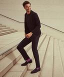 Falke Navy Oxford Stripe Socks