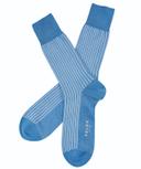 Falke Navy Oxford Stripe Socks