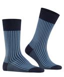 Falke Navy Oxford Stripe Socks