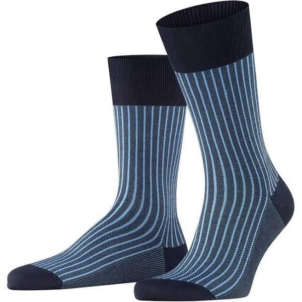 Falke Navy Oxford Stripe Socks