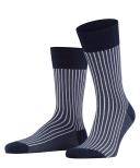 Falke Oxford Stripe Socks - Atlantic Blue Extra Large