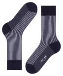 Falke Oxford Stripe Socks - Atlantic Blue Extra Large
