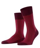 Falke Oxford Stripe Socks - Barolo Red Medium