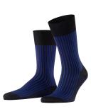 Falke Oxford Stripe Socks - Black/Blue Large