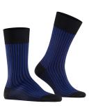 Falke Oxford Stripe Socks - Black/Blue Large