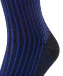 Falke Oxford Stripe Socks - Black/Blue Large