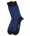 Falke Oxford Stripe Socks - Black/Blue Large