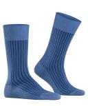 Falke Oxford Stripe Socks - Dusty Blue Medium