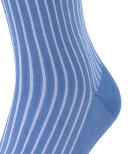Falke Oxford Stripe Socks - Linen Blue Medium
