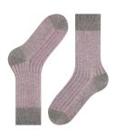 Falke Shadow Midcalf Socks - Grey/Rose Pink Small