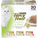 Fancy Feast Gourmet Cat Food, Poultry & Beef, Classic Pate Collection, 30 Pack - 30 pack, 3 oz cans