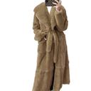 Faux Fur Women's Mid-length Coat Black / XL
