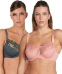 Fayreform Coral Underwire Bra Twin Pack F194-8030 Foxglove/Egret