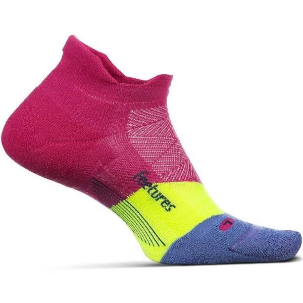 Feetures Elite Max Cushion No-Show Tab Socks Pulse Purple / Medium