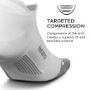 Feetures Merino 10 Ultra Light Cushion No-Show Tab Running Socks White Grey / Small
