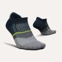 Feetures Merino 10 Ultra Light Cushion No-Show Tab Running Socks White Grey / Small