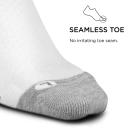 Feetures! Plantar Fasciitis Compression Sock No-Show White / M