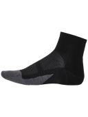 Feetures Plantar Fasciitis Cushion Quarter Sock (Large, Black)