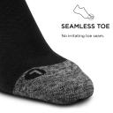 Feetures Plantar Fasciitis Cushion Quarter Sock (Large, Black)