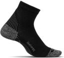 Feetures Plantar Fasciitis Cushion Quarter Sock (Large, Black)