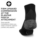 Feetures Plantar Fasciitis Cushion Quarter Sock (Large, Black)