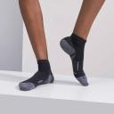 Feetures Plantar Fasciitis Cushion Quarter Sock (Large, Black)