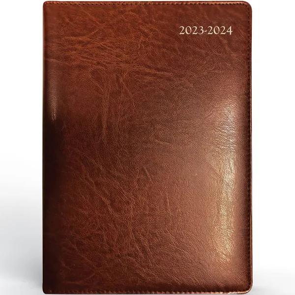 Financial Year Diary - Debden - Quarto - Elite - Week to View - Brown - 2023/24