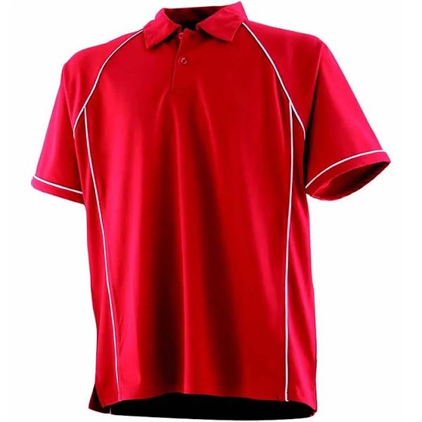 Finden & Hales Kids Performance Piped Polo Shirt Red/White 11-12