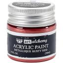 Finnabair Art Alchemy Acrylic Paint Metallique Rusty Red