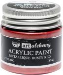 Finnabair Art Alchemy Acrylic Paint Metallique Rusty Red
