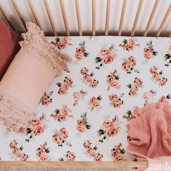 Fitted Cot Sheet | Rosebud