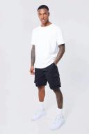 Fixed Waist Cargo Zip Detail Short