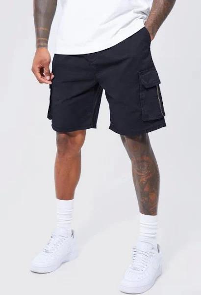 Fixed Waist Cargo Zip Detail Short